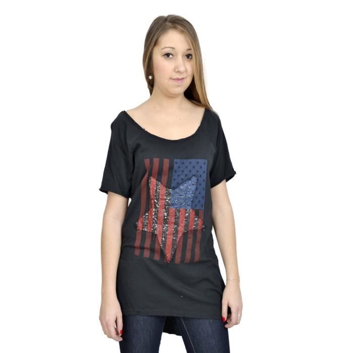 Big tee shirt manches courtes femme taille 36 38 fin de collection