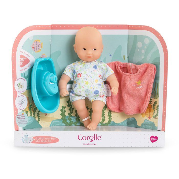 Coffret Poupon Corolle Mini Bain – Poupon 20 cm, Cape de Bain, Jouet Bateau - vue 3