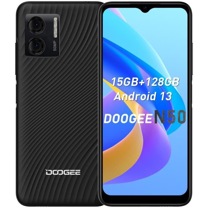 Smartphone DOOGEE N50 - Android - 128 Go - Double SIM - Gris