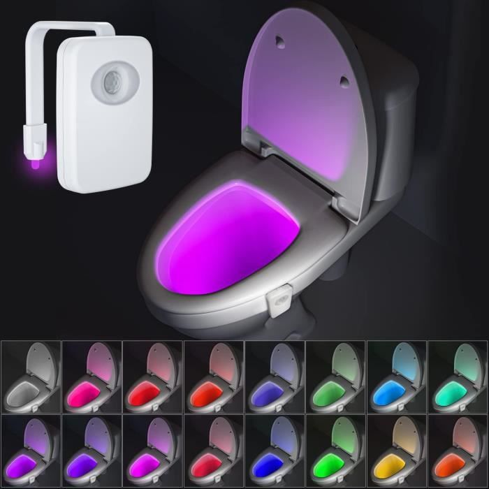 TD® Lampe de Toilette Veilleuse LED Détecteur de Mouvement Éclairage pour  WC- Cuvette Siège- Salle de Bain- Cabinet- Lavabo- Seau d' - Cdiscount  Maison