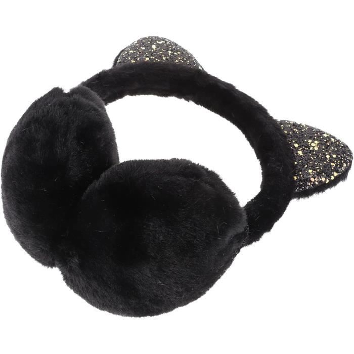 Cache-oreilles D'hiver Chat Pailleté Pour Filles – Lot De 2, Réglables, Doux Et Chauds – Accessoire Tendance Automne-hiver
