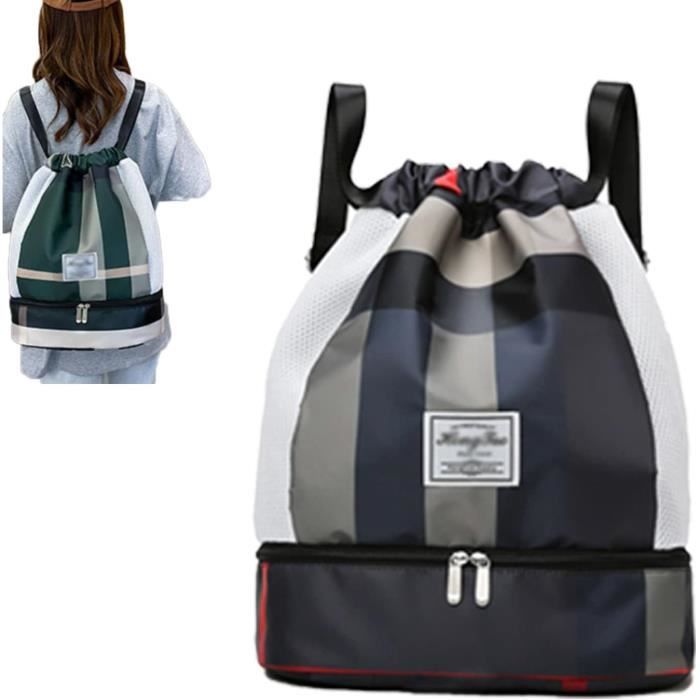 JSNOM Sac à Cordon Sport Imperméable: Sac à Dos Pour Natation Voyage Yoga Pour Unisex Homme