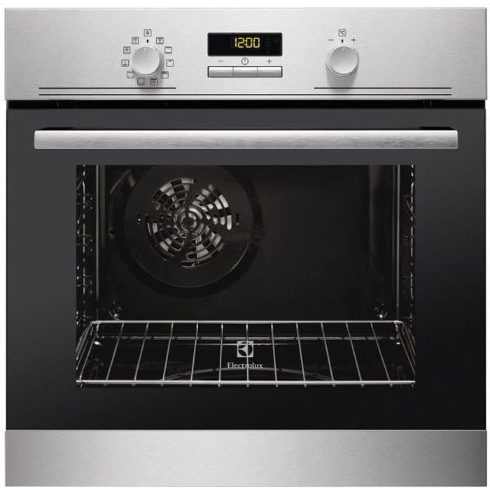 Electrolux Ezc2400bcx Four Electrique Encastrable Multifonction 57l Pyrolyse Classe A L59 4 X H59cm Inox Anti Trace Achat Vente Four Cdiscount