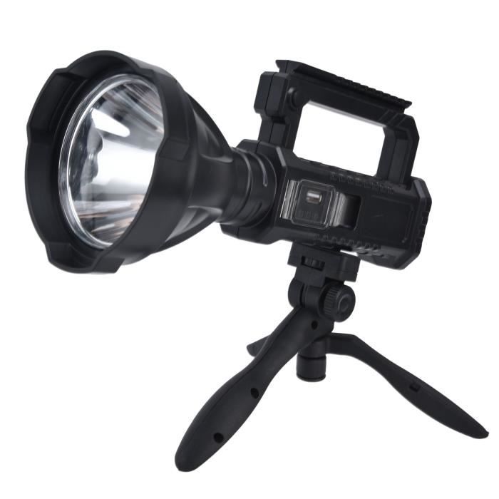 GUHPZA Projecteur Multifonction Rechargeable P50, Lampe de Poche éblouissante, éclairage extérieur étanche Haute Puissance, Support portatif USB (W591