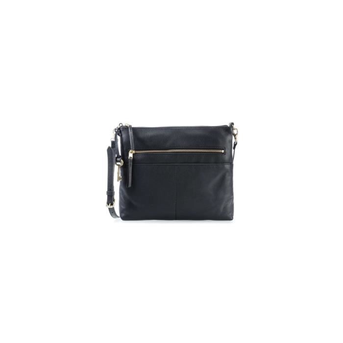 Sac Pochette Fossil Noir FIONA CROSSBODY Cuir ZB6842001