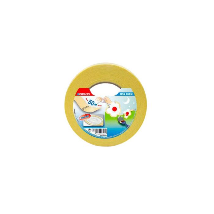 Adhésif masquage crêpé - 25 mm x 50 m - spécial courbes