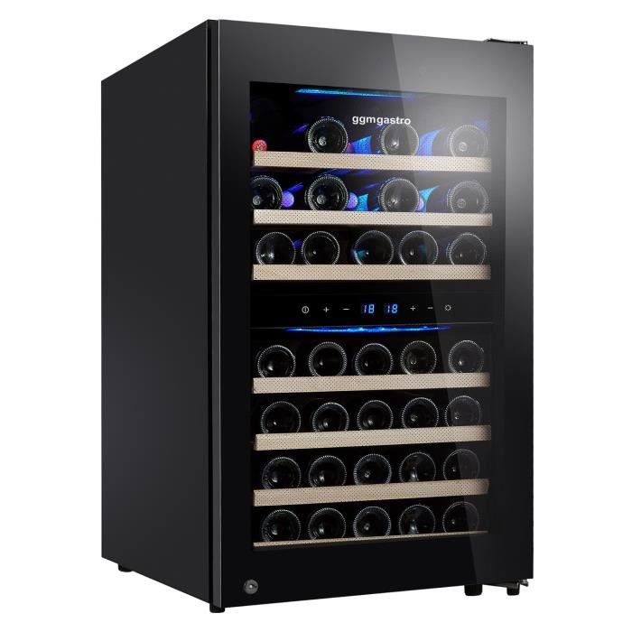 Cave à vin 2 zones climatiques 108 litres max. 45 bouteilles