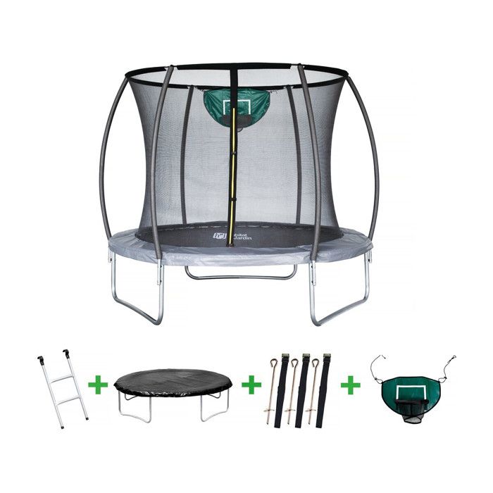 Trampoline prestige jumper 244 m et panier basket