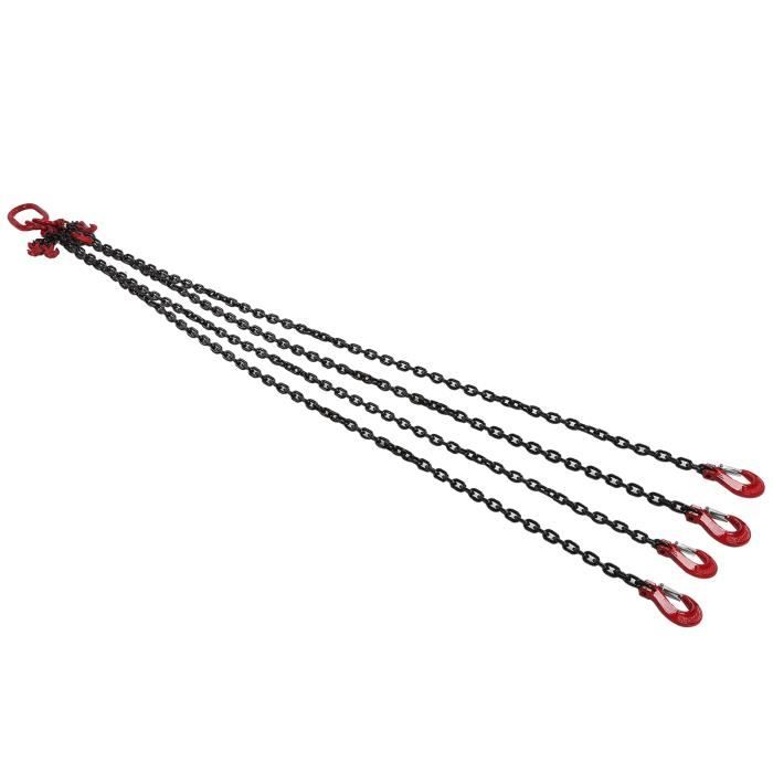 Chaîne De Levage 2 Tonnes – 3 M Ou 5 M – Acier Allié 20Mn2 – Crochets Forgés – Idéal Grue, Tracteur, Levage Lourd