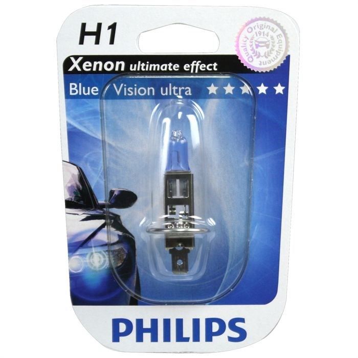 Ampoule Philips BlueVision ultra H1 12V 55W - Cdiscount Auto