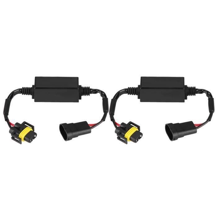 LED Anti-Flicker Decoder, 2Pcs LED Canbus Phare Décodeur Dispositif Anti-Flicker Résistances Erreur Canceller Pour H7