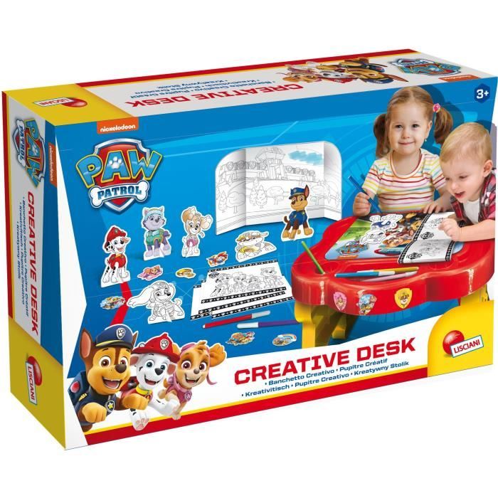 Pupitre créatif - Paw Patrol - jouer et colorier les personnages Paw Patrol - LISCIANI