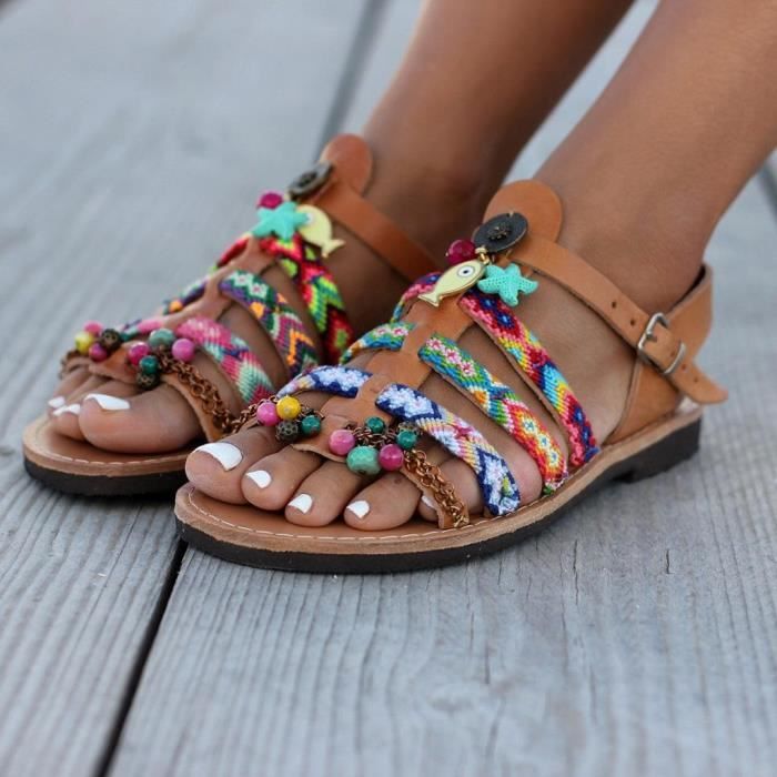 Spartiates chaussures femme
