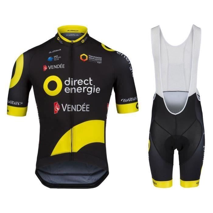 Tenue Cyclisme Poches Réfléchissantes Maillot Cyclisme Homme Manches Courtes - Polyester Respirant - Taille S - Blanc Noir Vêtement Vélo Sportswear