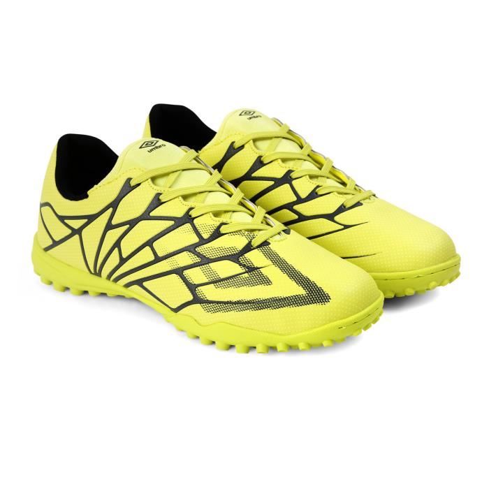 Chaussure de online foot jaune fluo