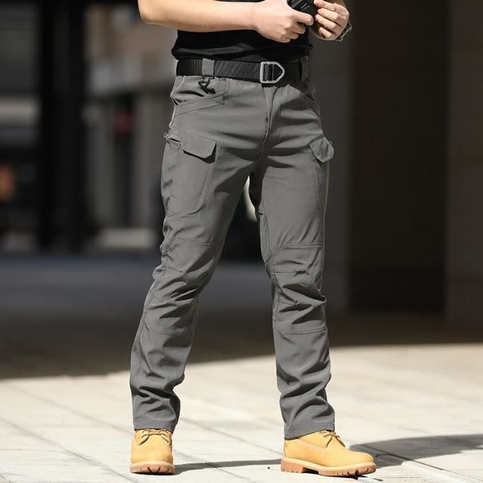 Pantalon Tactique Homme – Imperméable, Coupe-vent, Avec Poches Multiples, Pour Randonnée Et Travail