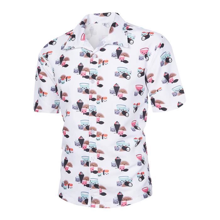 Chemises Homme Hawaïennes à Manches Courtes - Imprimés Tropicaux, Coupe Décontractée - Pour Plage, Vacances Et été - 3