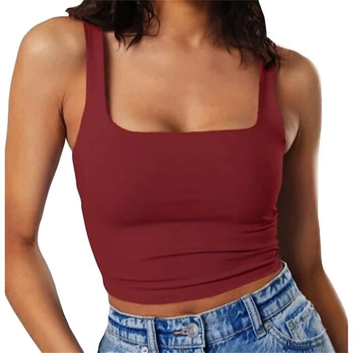 Debardeur rouge online fille