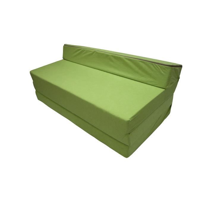 matelas pliant sofa natalia spzoo - vert - 120 x 200 cm - ferme - mousse polyuréthane