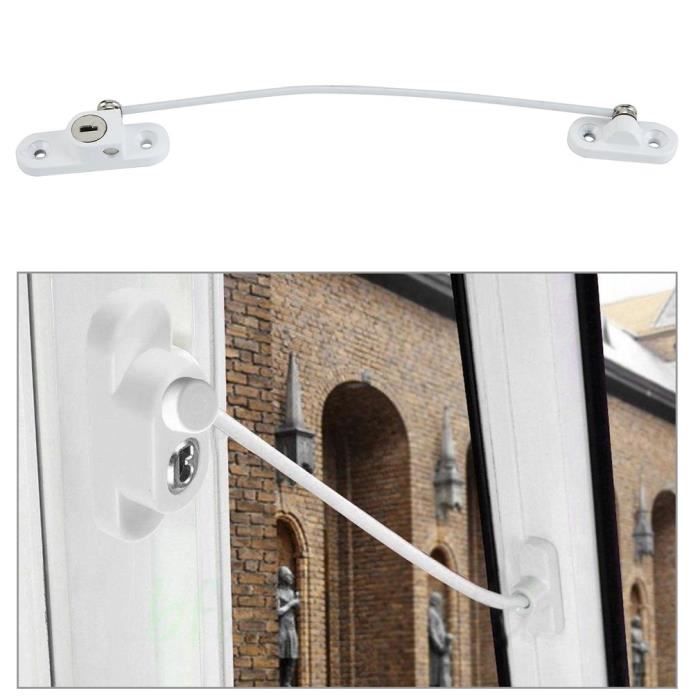 Fenêtre Porte Bride 200 mm Sécurité Enfant Bébé Solide Câble et clé verrouillable 