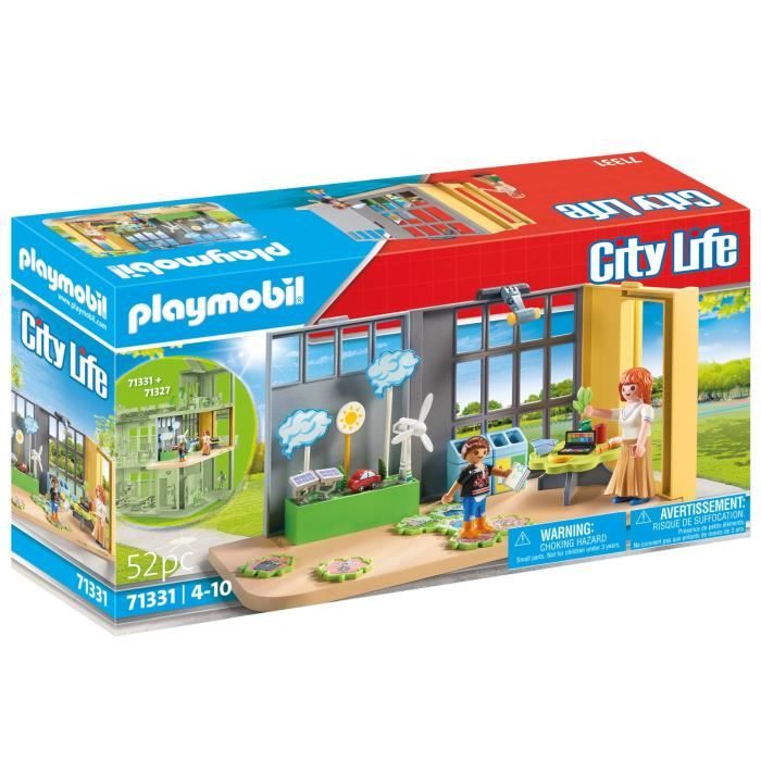 PLAYMOBIL - Classe éducative sur l'écologie - City Life - L'école - 52 pièces