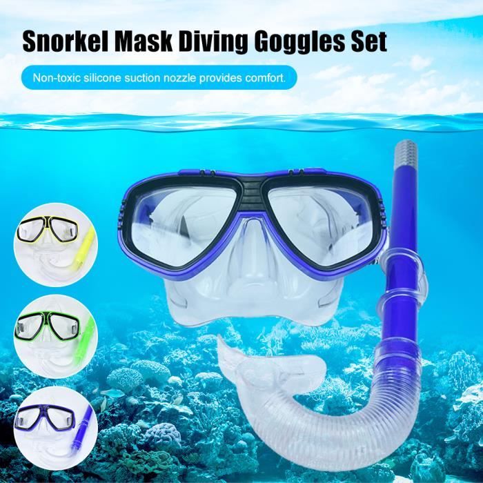 Supertrip Ensemble de plongée avec tuba pour adultes, masque de plongée