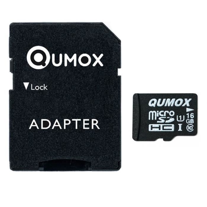 QUMOX carte mémoire 16Go micro SD SDHC classe 10 UHS-I