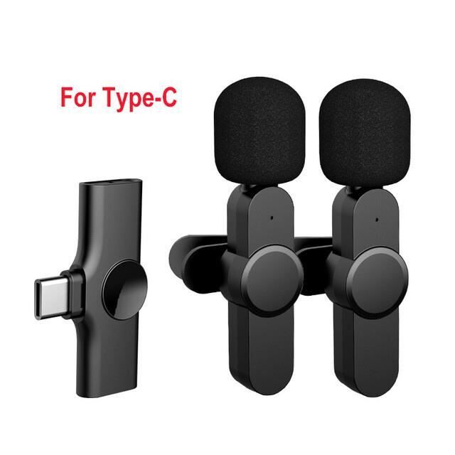 Generic 2 Micro Cravate Sans Fil Pour Téléphone Type C / Iphone Smartphone  Rechargeable- Noir - Prix pas cher