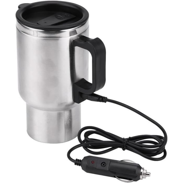 Bouilloire Voiture 12V/24V 650 Ml En Acier Inox 304 | Pour Allume-cigare, Chauffage Rapide | Idéale Camping, Voyage