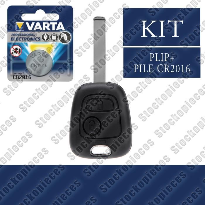 PLIP CLEF POUR COMPATIBLE CITROEN C1 C2 C3 C4 C5 C8 + Pile VARTA