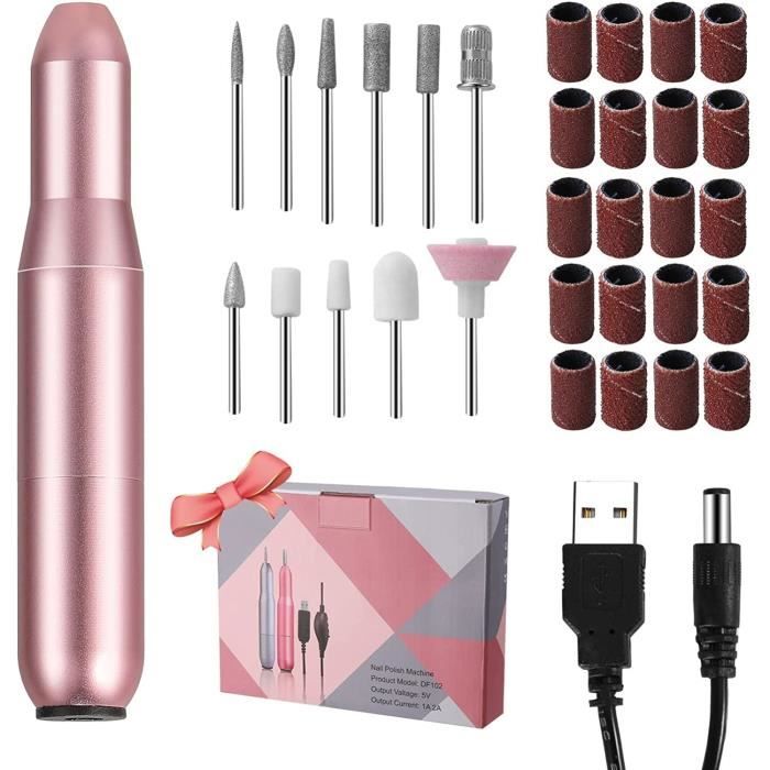 Lime à Ongles électrique Rechargeable Sans Fil - Multifonction à Vitesse Variable - Neuf