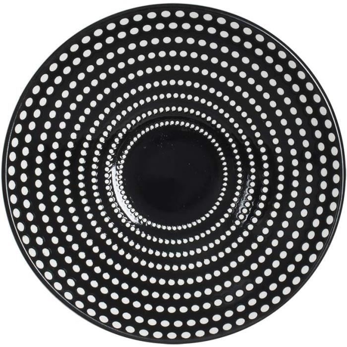 Lot De 6 - Assiette Creuse 19 Cm En Grès Bleu Table Passion - Mr Scandinave