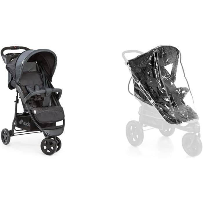 Hauck Poussette 3 Roues Citi Neo II Jusqu a 25 kg Pliage a 1 Main Noir Habillage Pluie Universel pour Poussette Shopper 171 Cdiscount Puericulture Eveil bebe