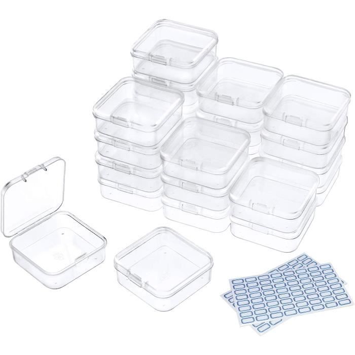 Boîte De Rangement Transparente à 28 Compartiments - Idéale Pour Perles, Bijoux, Visserie, Pêche, Organisateur Petites Pièces