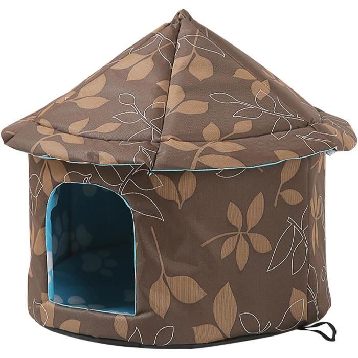 Cowslip Niche pour Chat Exterieur Isolée Hiver Chenil Chien Chauffante Isolée Grotte Abri