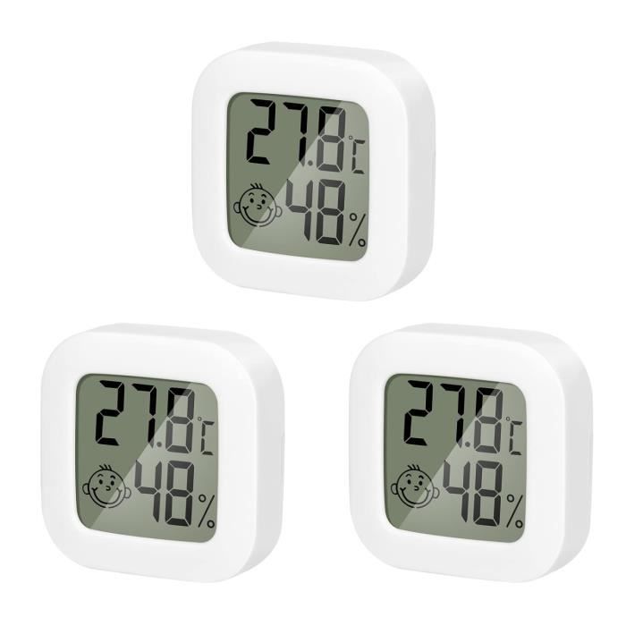 Thermometre Chambre Bebe, 3 Pièces Mini LCD Thermomètre Hygromètre  Interieur Hygromètre Humidité avec Indication du[S56] - Cdiscount Jardin