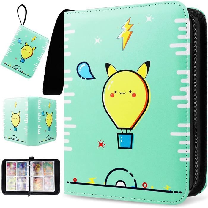 Raccoglitore Carte, Album per Carte, Album di Carte, Collezionabili PU Album Carte con Cerniera, 50 Pagine, Capacità 400 Carte, Album Cartella da Collezione Regalo per Bambini