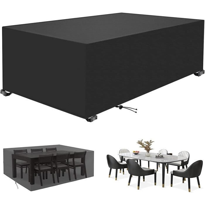280x140x70cm(LxWxH) Noir 420D Oxford Tissu Housse Table De
