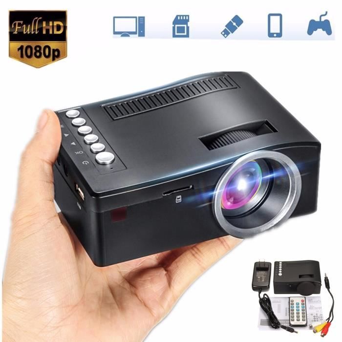 TEMPSA LED Vidéo Projecteur WiFi 1080P Projecteur Portable 400lm Pour