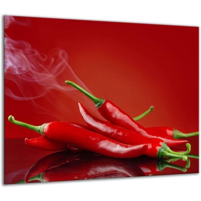 Plaque De Protection En Verre Trempé Pour Cuisinière – 60x52 Cm, Anti-Éclaboussures Et Planche à Découper