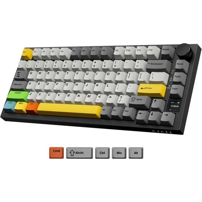 Clavier Mécanique Ajazz AK33 Blanc Switch Bleu