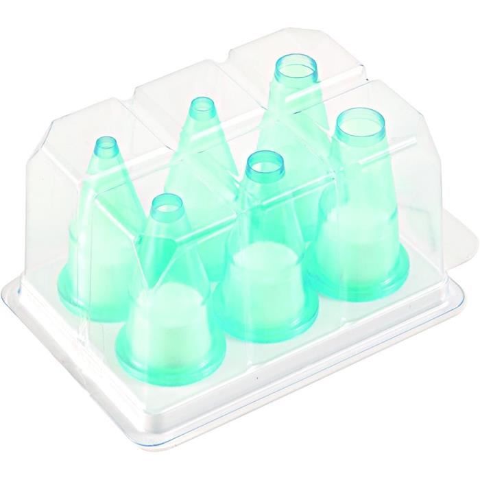 Silikomart Coffret 6 Douilles Polycarbonate Cannelées Transparente - Pâtisserie Professionnelle