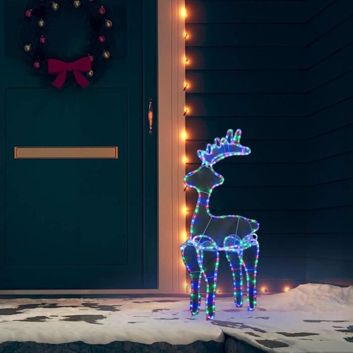 Cornes De Renne Lumineuses Pour Toit De Voiture - Décorations De Noël LED - Pour Fourgon, SUV, Voiture - 43 Cm, Avec Lumières - 9