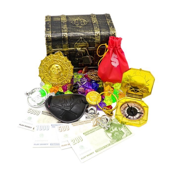 Figurine Decor De Gateau Coffre Pirate 1 Piece Avec Tresors Cdiscount Maison