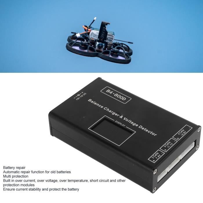 Chargeur USB 2-en-1 Pour Batterie Lipo 7,4V – équilibrage, Voyant LED, 5V 2A – Pour Voiture RC, Bateau, Drone