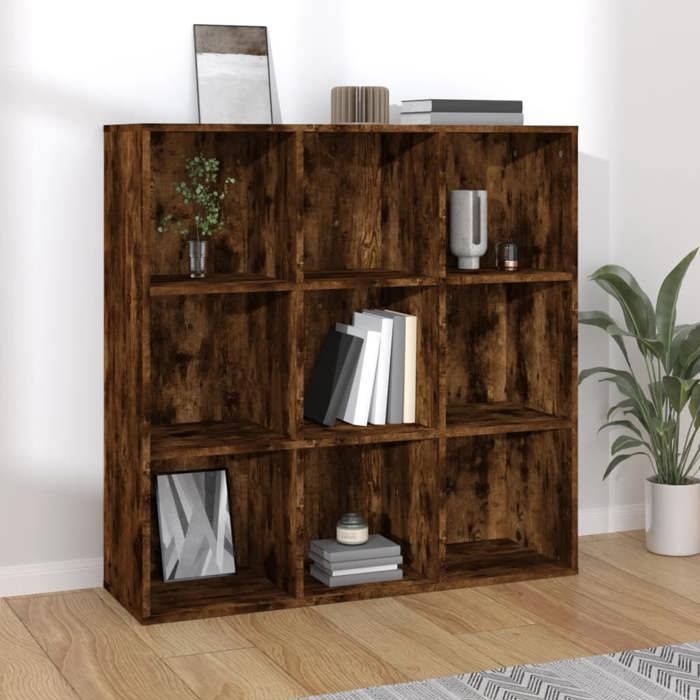 vidaXL Armoire à livres Chêne fumé 98x30x98 cm 815450