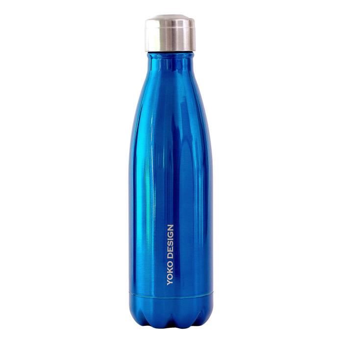 YOKO DESIGN - Bouteille isotherme 500ml coloris bleu métal