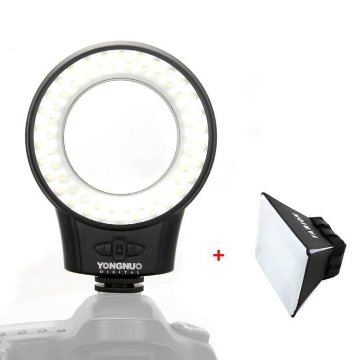Flash Annulaire Macro Portable LED Avec 8 Adaptateurs Et 4 Filtres - Lumière Remplissage Pour Reflex Photo