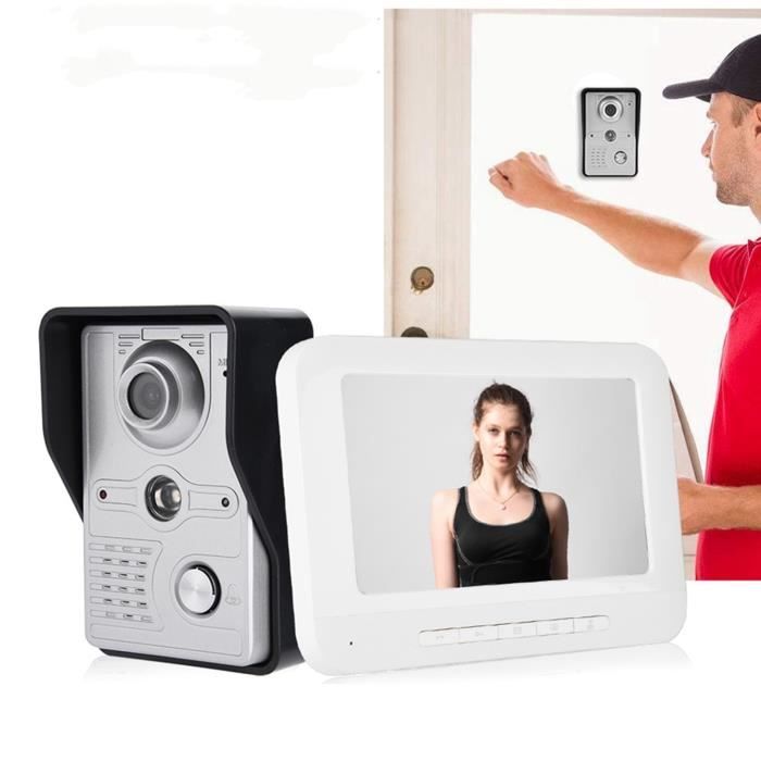 Sonnette vidéo basse consommation sans fil WIFI surveillance à distance interphone  vidéo intelligent surveillance visiophone visio - Cdiscount Bricolage