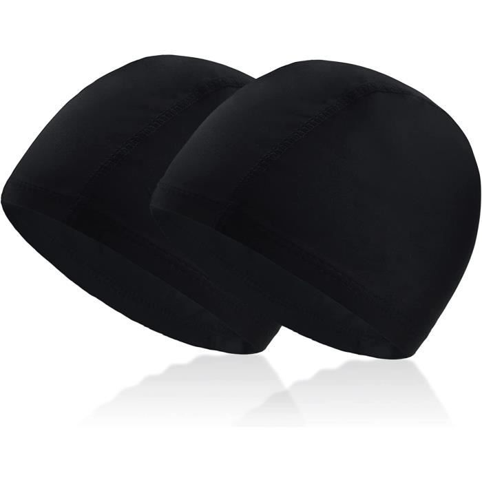 Pack De 2 Bonnets De Bain En Polyester Souple – Non Étanches, Mixte Adulte Enfant – Pour Piscine, Natation, Spa